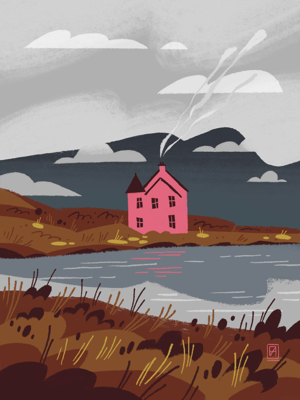 Pink House, Loch Glass