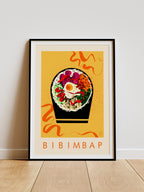 Bibimbap print -- framed print of bibimbap.